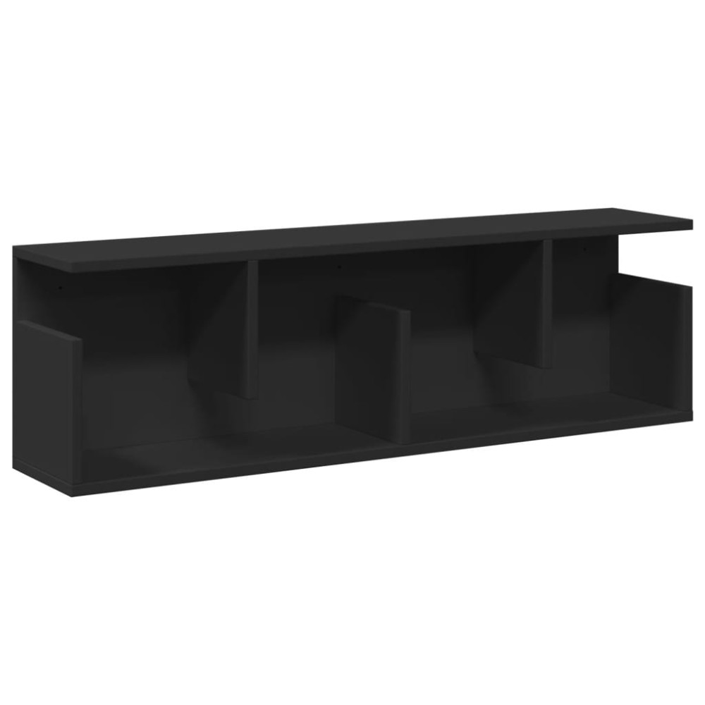 vidaXL Ντουλάπι Τοίχου Μαύρο 100x20x30 εκ. από Επεξεργασμένο Ξύλο