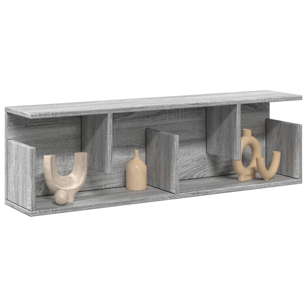vidaXL Ντουλάπι Τοίχου Γκρι Sonoma 100x20x30 εκ από Επεξεργασμένο Ξύλο
