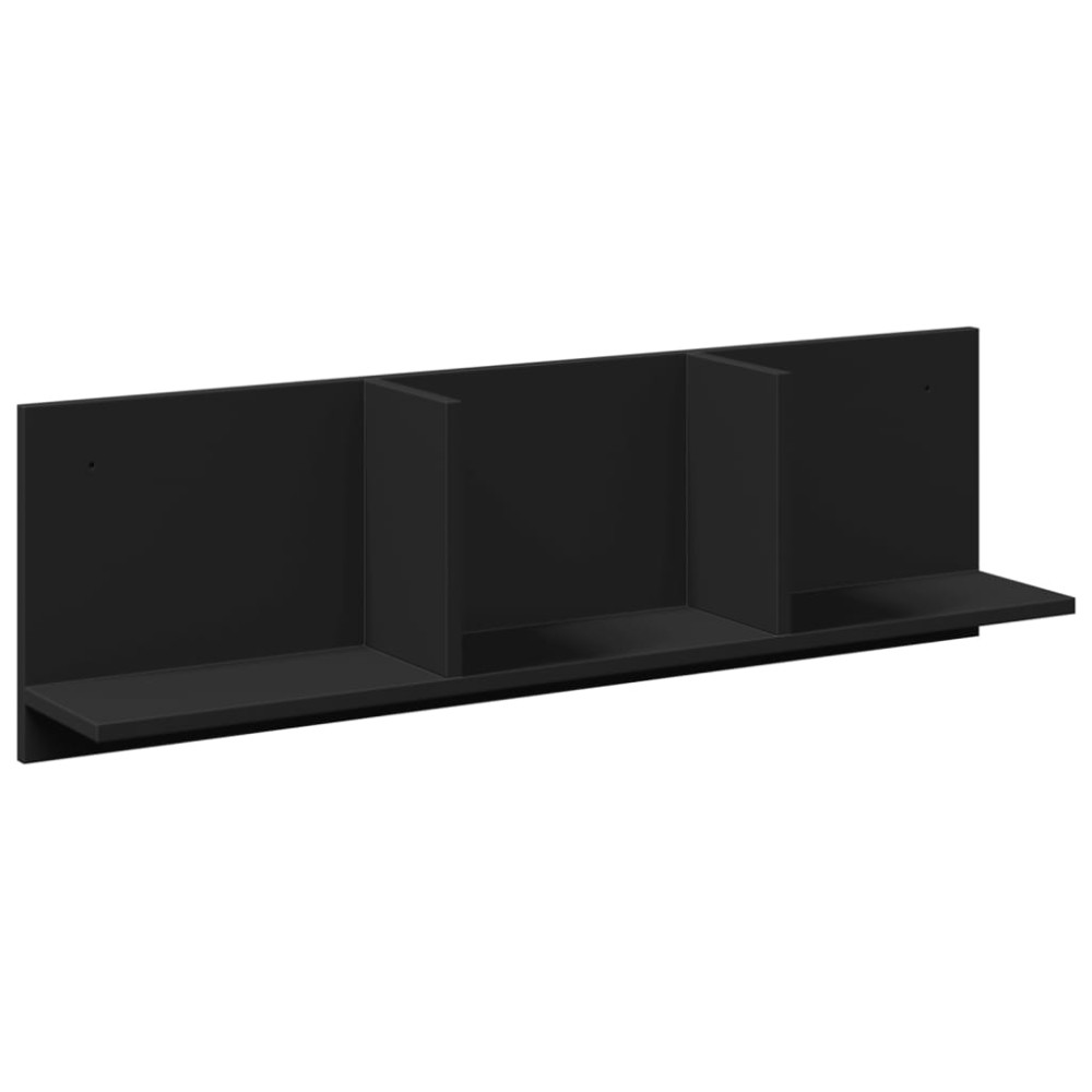 vidaXL Ντουλάπι Τοίχου Μαύρο 100x16,5x30 εκ. από Επεξεργασμένο Ξύλο
