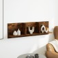 vidaXL Ντουλάπι Τοίχου Καπνιστή Δρυς 100x16,5x30εκ. Επεξεργασμένο Ξύλο