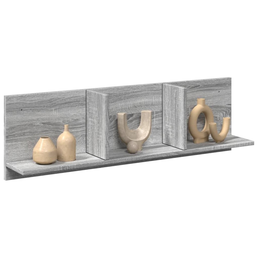 vidaXL Ντουλάπι Τοίχου Γκρι Sonoma 100x16,5x30 εκ. Επεξεργασμένο Ξύλο