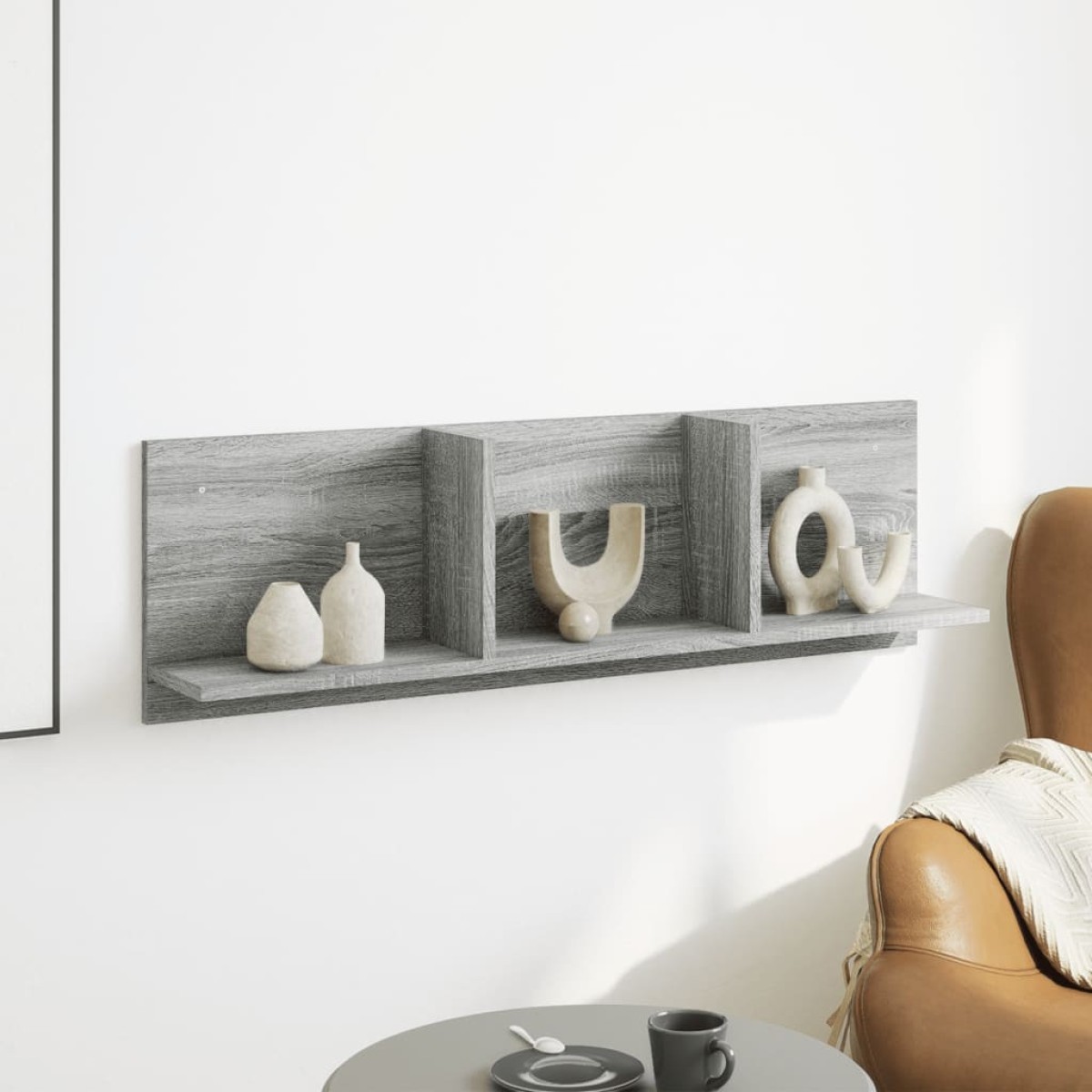 vidaXL Ντουλάπι Τοίχου Γκρι Sonoma 100x16,5x30 εκ. Επεξεργασμένο Ξύλο