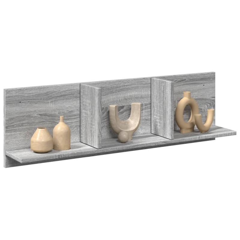 vidaXL Ντουλάπι Τοίχου Γκρι Sonoma 100x16,5x30 εκ. Επεξεργασμένο Ξύλο