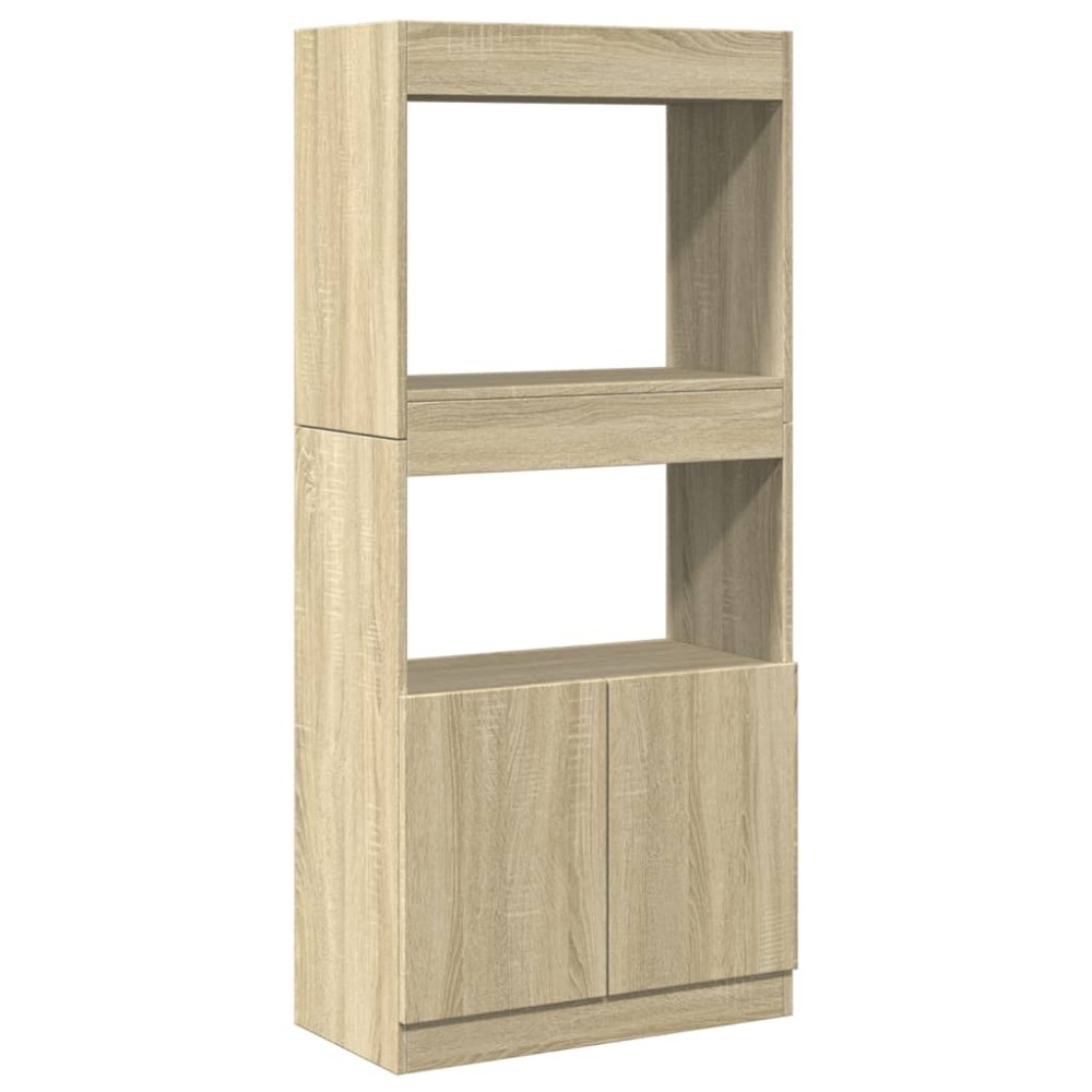 vidaXL Ντουλάπι Sonoma Δρυς 63x33x140 εκ. από Επεξεργασμένο Ξύλο