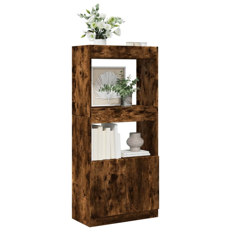 vidaXL Ντουλάπι Καπνιστή Δρυς 63x33x140 εκ. από Επεξεργασμένο Ξύλο