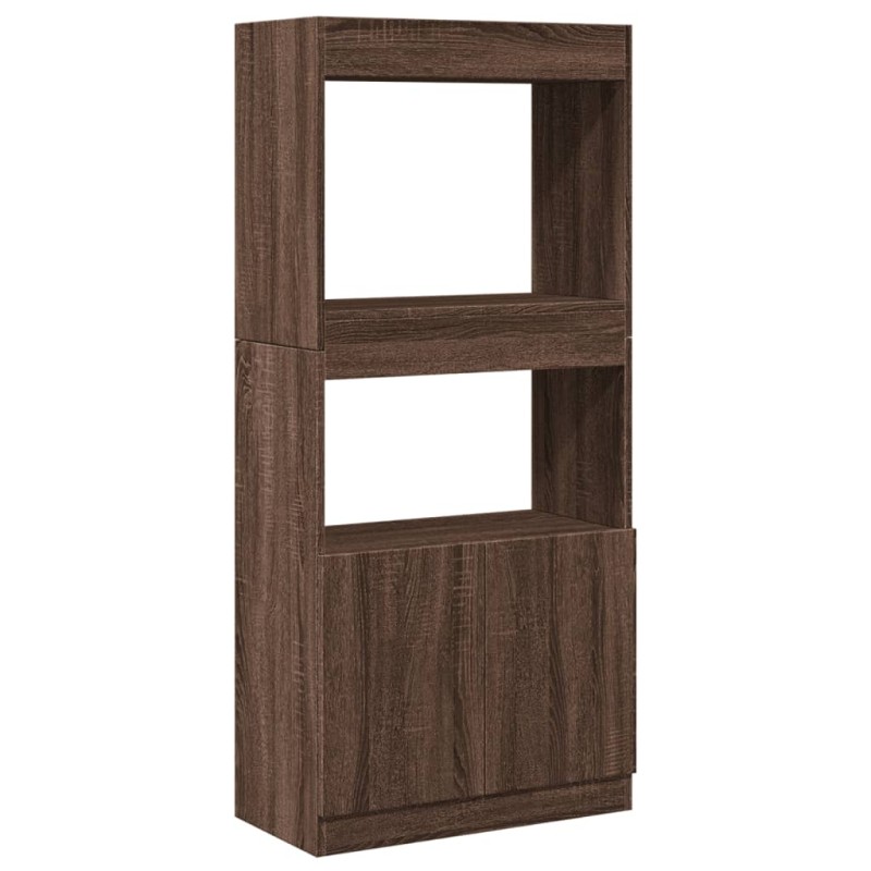 vidaXL Ντουλάπι Καφέ Δρυς 63x33x140 εκ. από Επεξεργασμένο Ξύλο