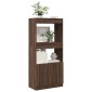 vidaXL Ντουλάπι Καφέ Δρυς 63x33x140 εκ. από Επεξεργασμένο Ξύλο