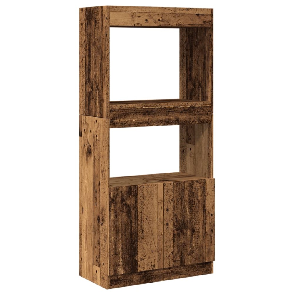vidaXL Ντουλάπι Όψη Παλαιού Ξύλου 63x33x140 εκ. Επεξεργασμένο Ξύλο