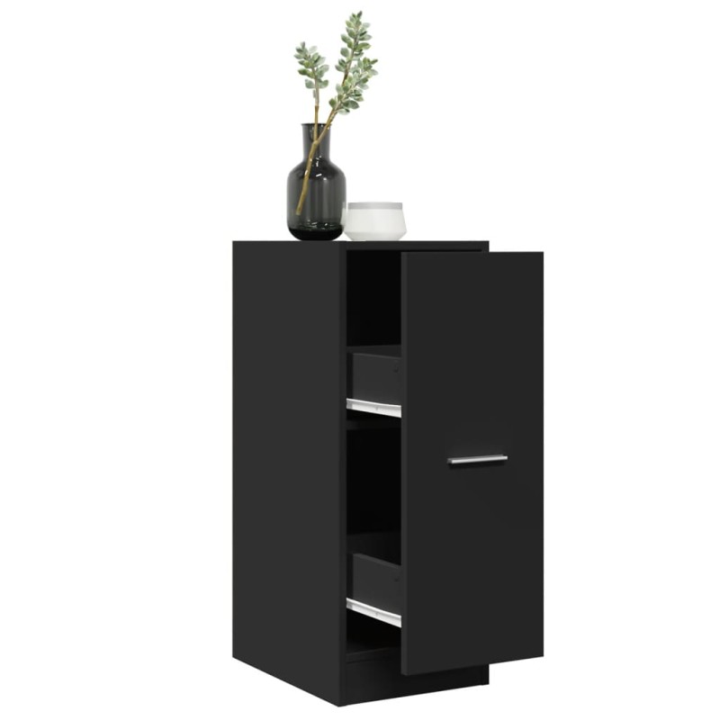 vidaXL Συρταριέρα Γενικής Χρήσης Μαύρο 30x41x77,5 εκ. Επεξ. Ξύλο