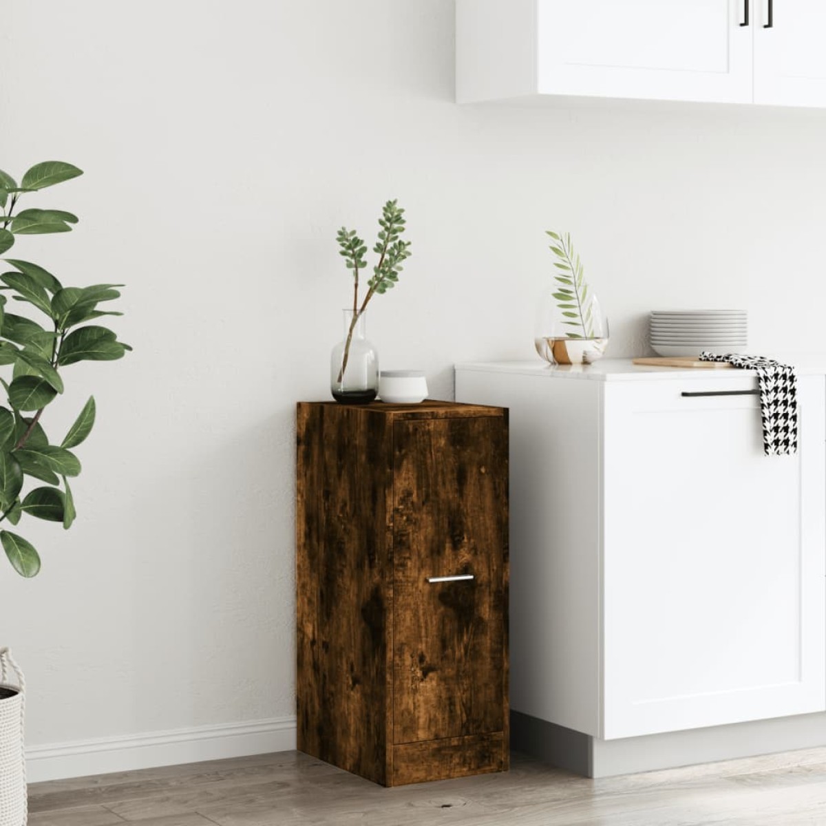 vidaXL Συρταριέρα Γενικής Χρήσης Καπνιστή Δρυς 30x41x77,5 Επεξ. Ξύλο