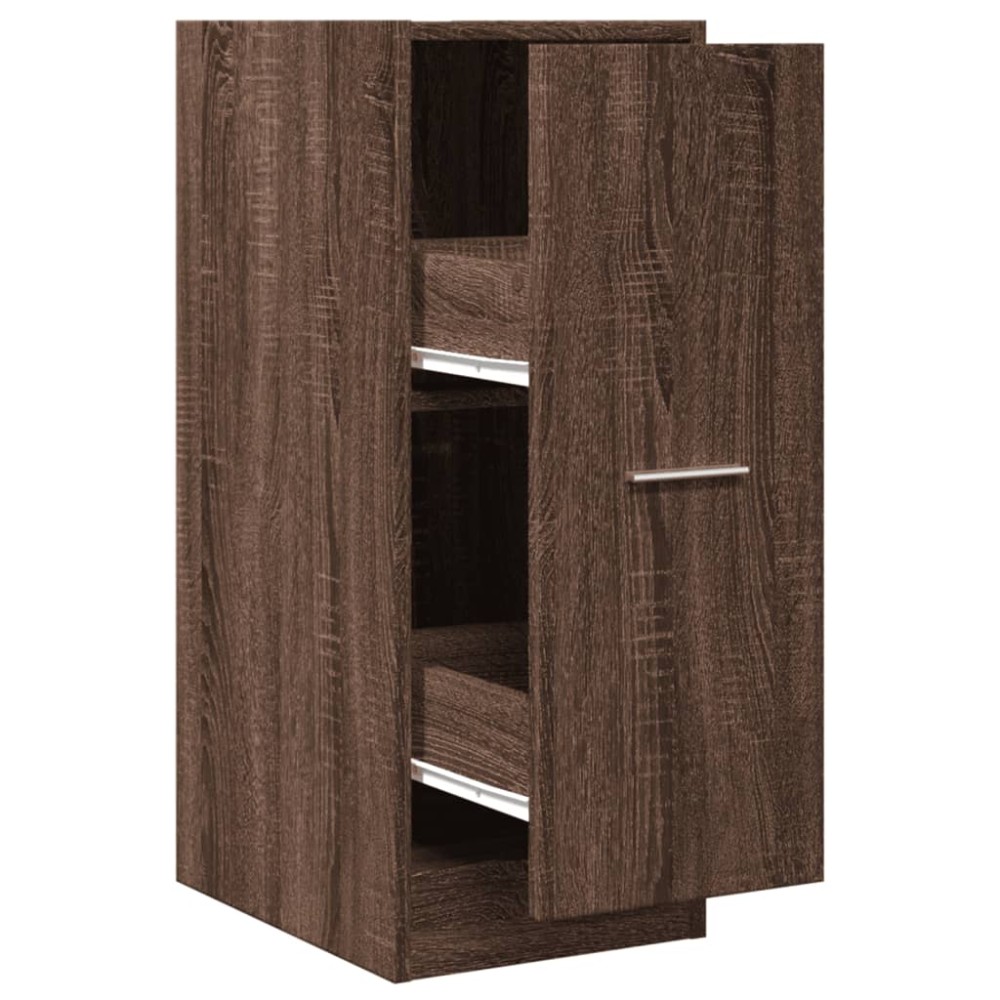vidaXL Συρταριέρα Γενικής Χρήσης Καφέ Δρυς 30x41x77,5 εκ. Επεξ. Ξύλο