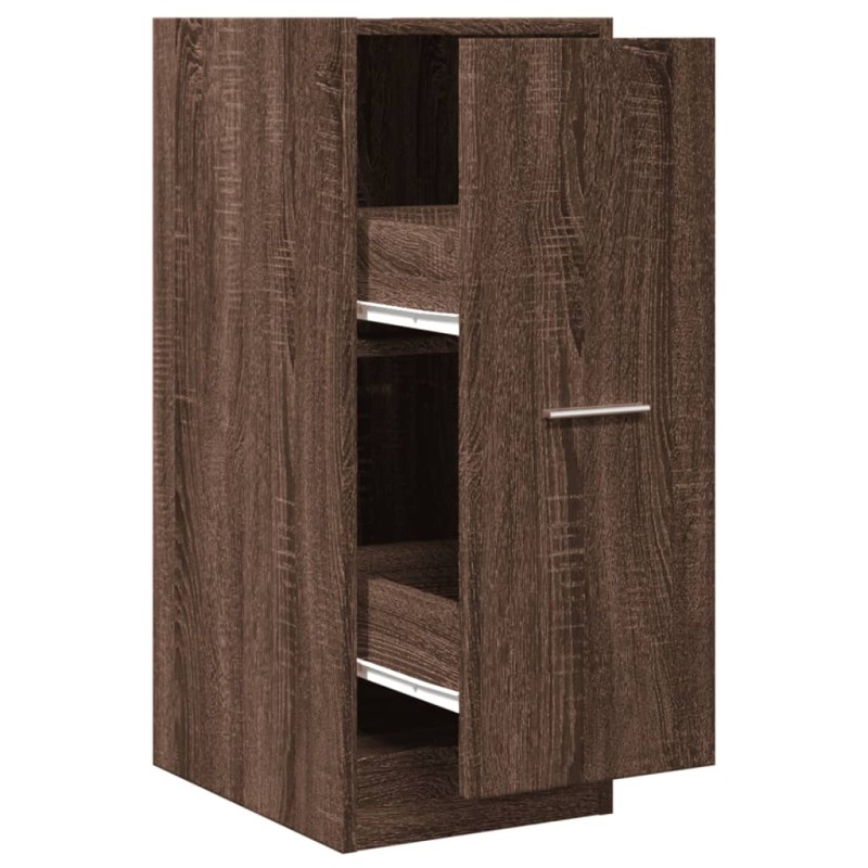 vidaXL Συρταριέρα Γενικής Χρήσης Καφέ Δρυς 30x41x77,5 εκ. Επεξ. Ξύλο