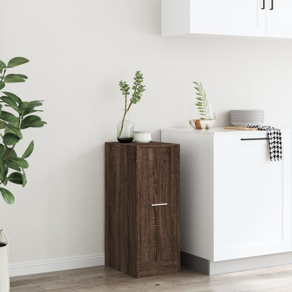 vidaXL Συρταριέρα Γενικής Χρήσης Καφέ Δρυς 30x41x77,5 εκ. Επεξ. Ξύλο