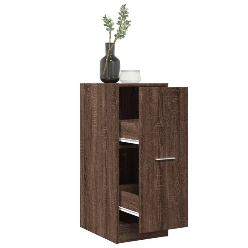vidaXL Συρταριέρα Γενικής Χρήσης Καφέ Δρυς 30x41x77,5 εκ. Επεξ. Ξύλο