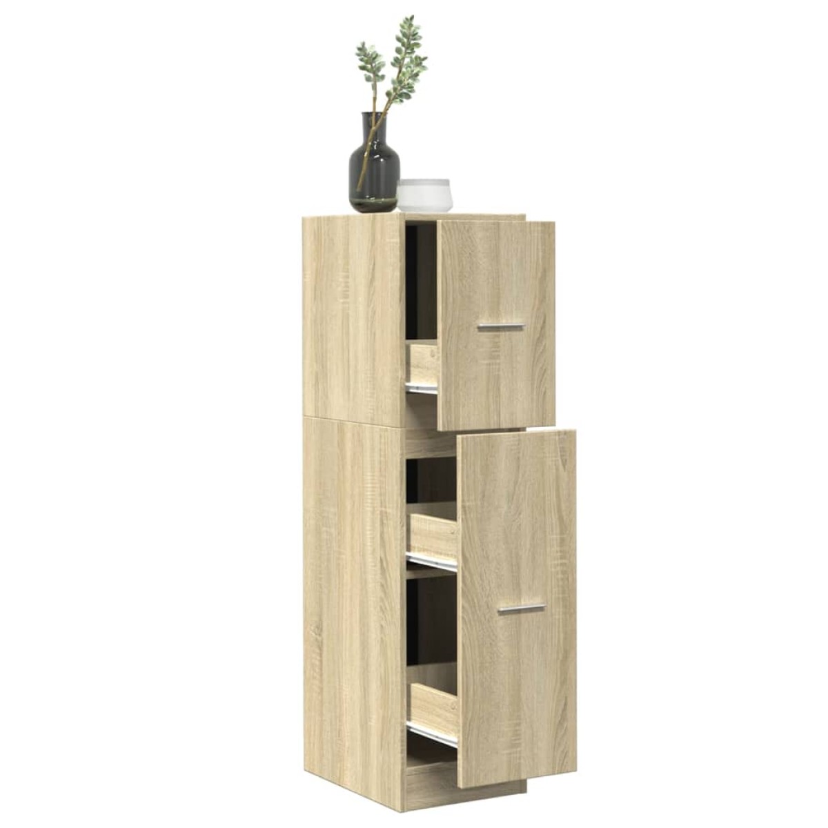 vidaXL Συρταριέρα Γενικής Χρήσης Sonoma Δρυς 30x41x118 εκ Επεξ. Ξύλο