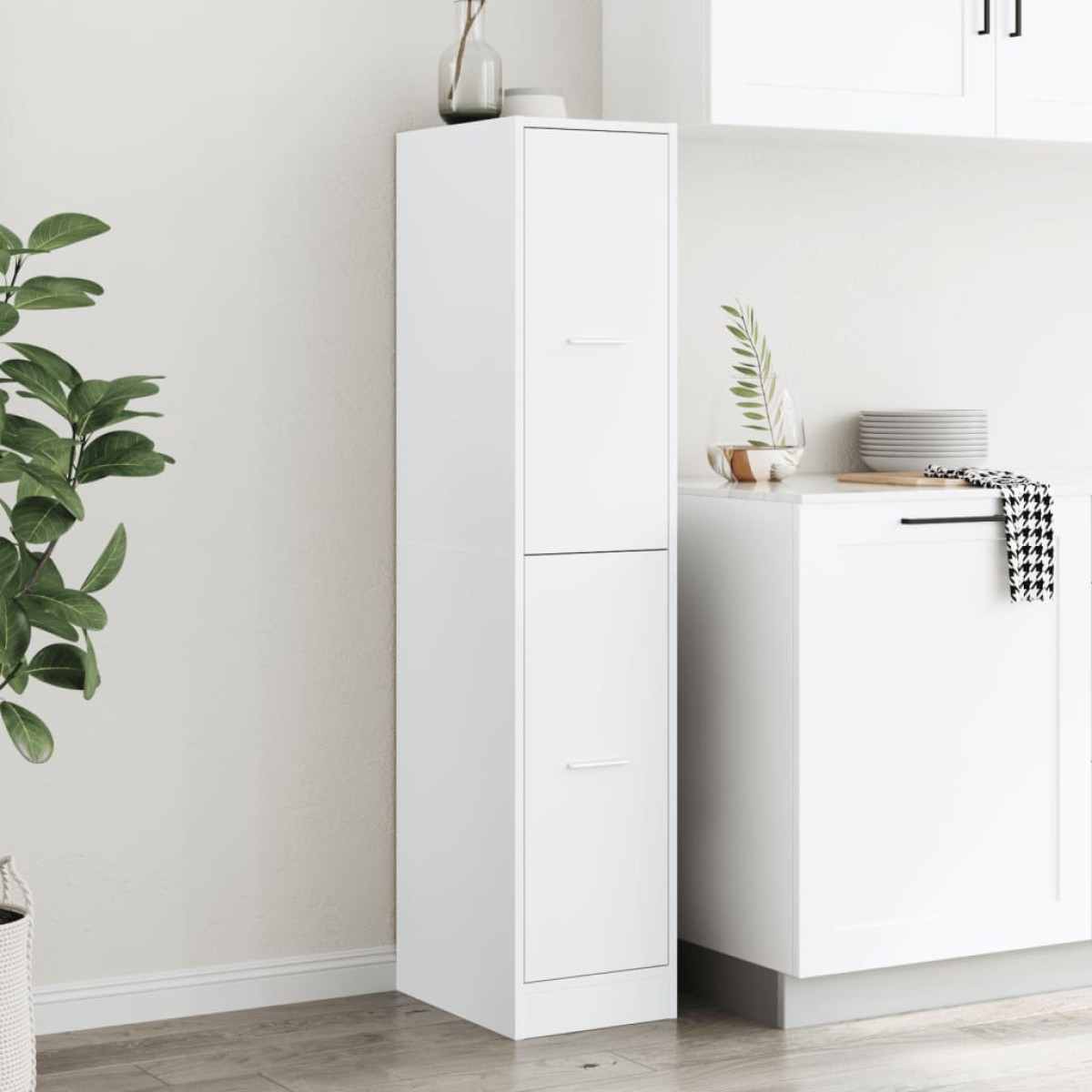 vidaXL Ντουλάπι Φαρμακείου Λευκό 30x41x144,5 εκ. από Τεχνητό Ξύλο