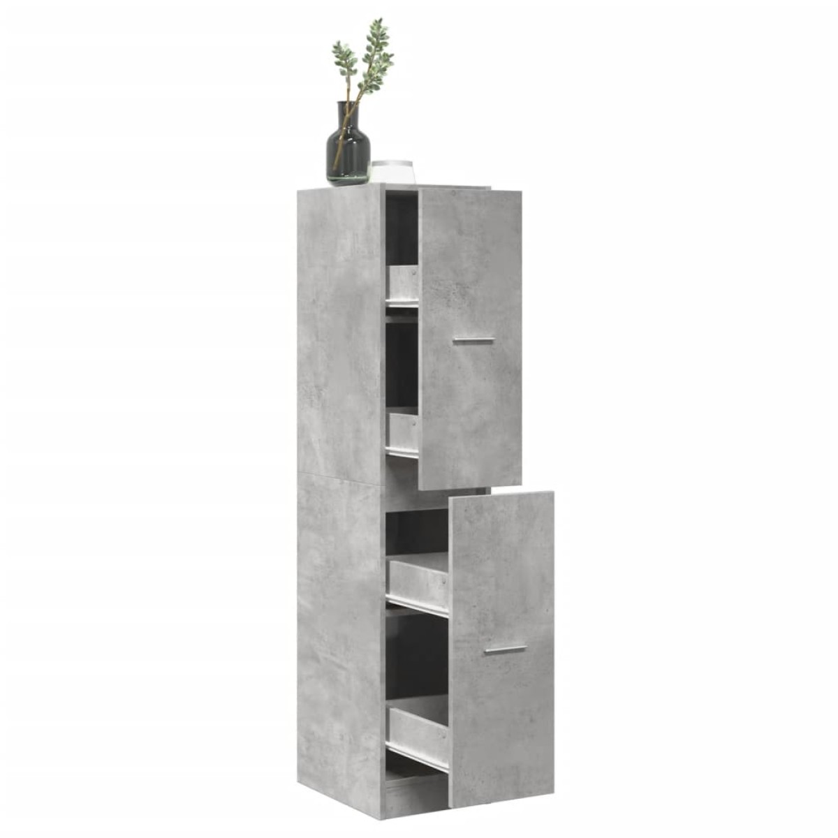 vidaXL Συρταριέρα Γενικής Χρήσης Γκρι Σκυρ.30x41x144,5 εκ. Επεξ. Ξύλο