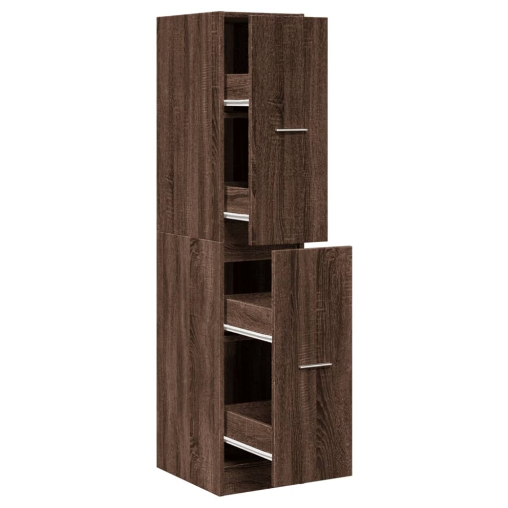 vidaXL Συρταριέρα Γενικής Χρήσης Καφέ Δρυς 30x41x144,5 εκ. Επεξ. Ξύλο