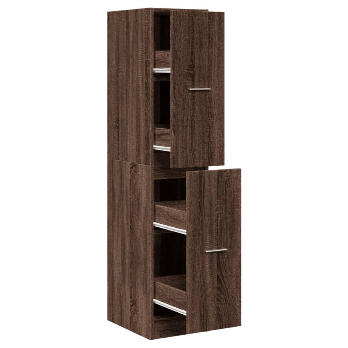 vidaXL Συρταριέρα Γενικής Χρήσης Καφέ Δρυς 30x41x144,5 εκ. Επεξ. Ξύλο