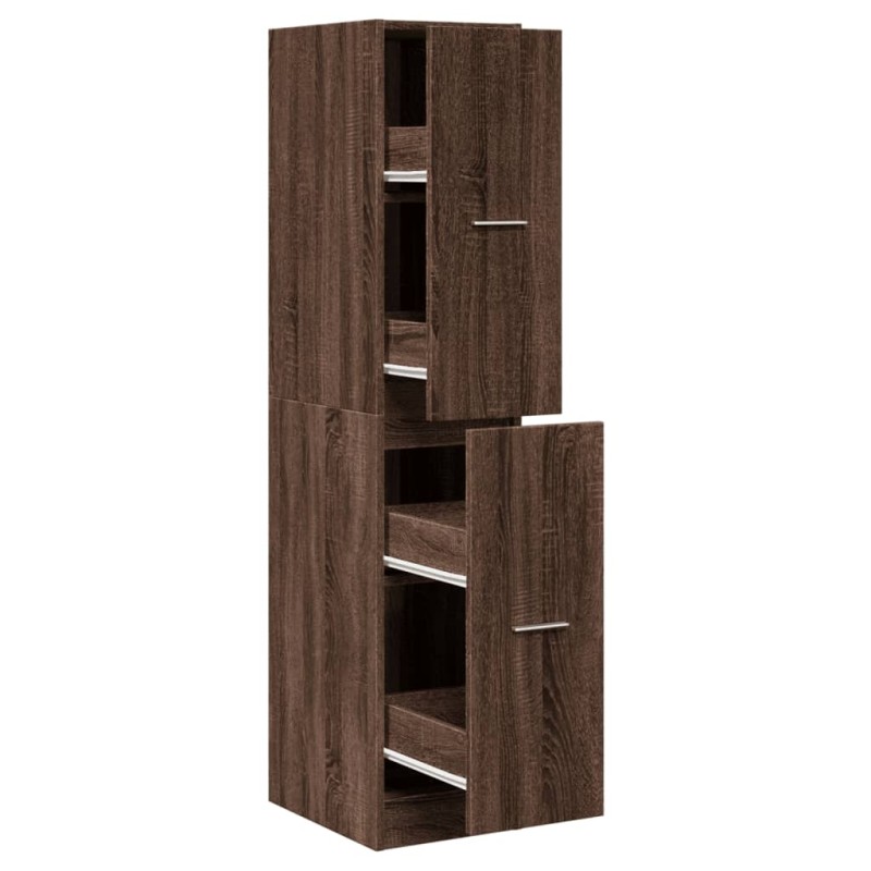 vidaXL Συρταριέρα Γενικής Χρήσης Καφέ Δρυς 30x41x144,5 εκ. Επεξ. Ξύλο