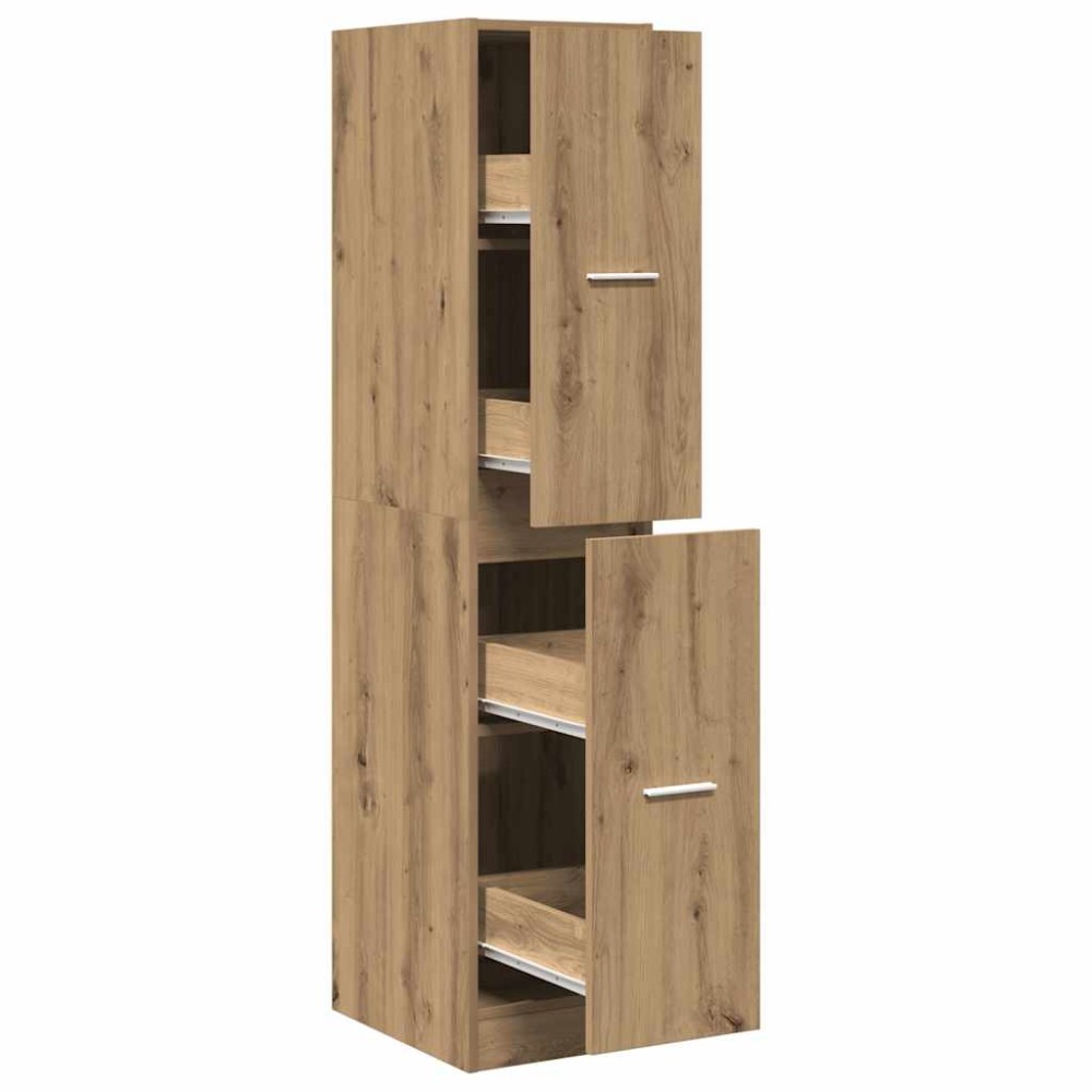 vidaXL Ντουλάπι Φαρμακείου Χειροποίητο Δρυς 30x41x144,5 εκ. από Τεχνητό Ξύλο