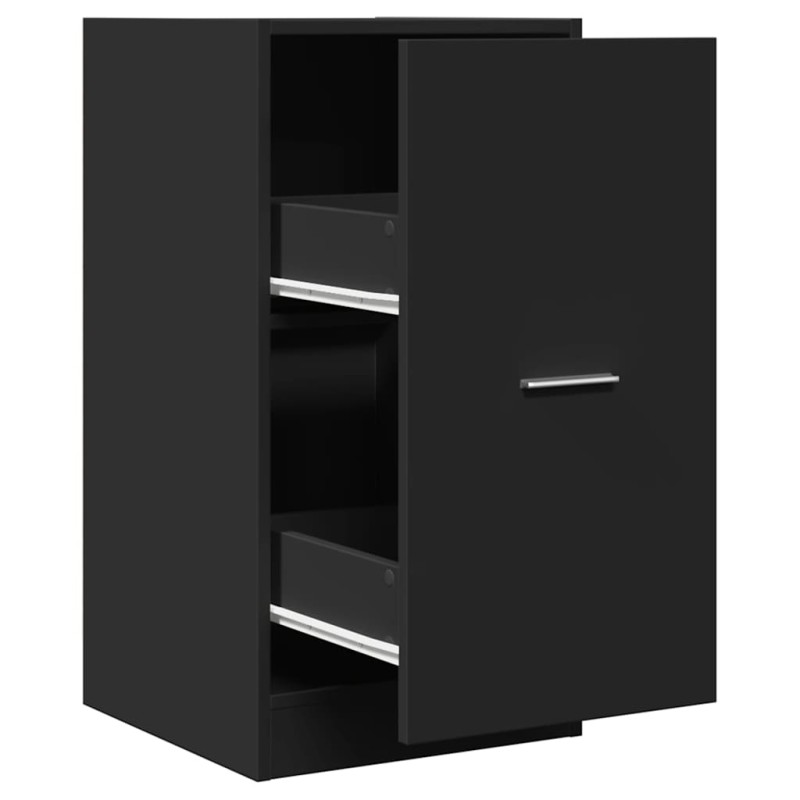 vidaXL Συρταριέρα Γενικής Χρήσης Μαύρο 40x41x77,5 εκ. Επεξ. Ξύλο