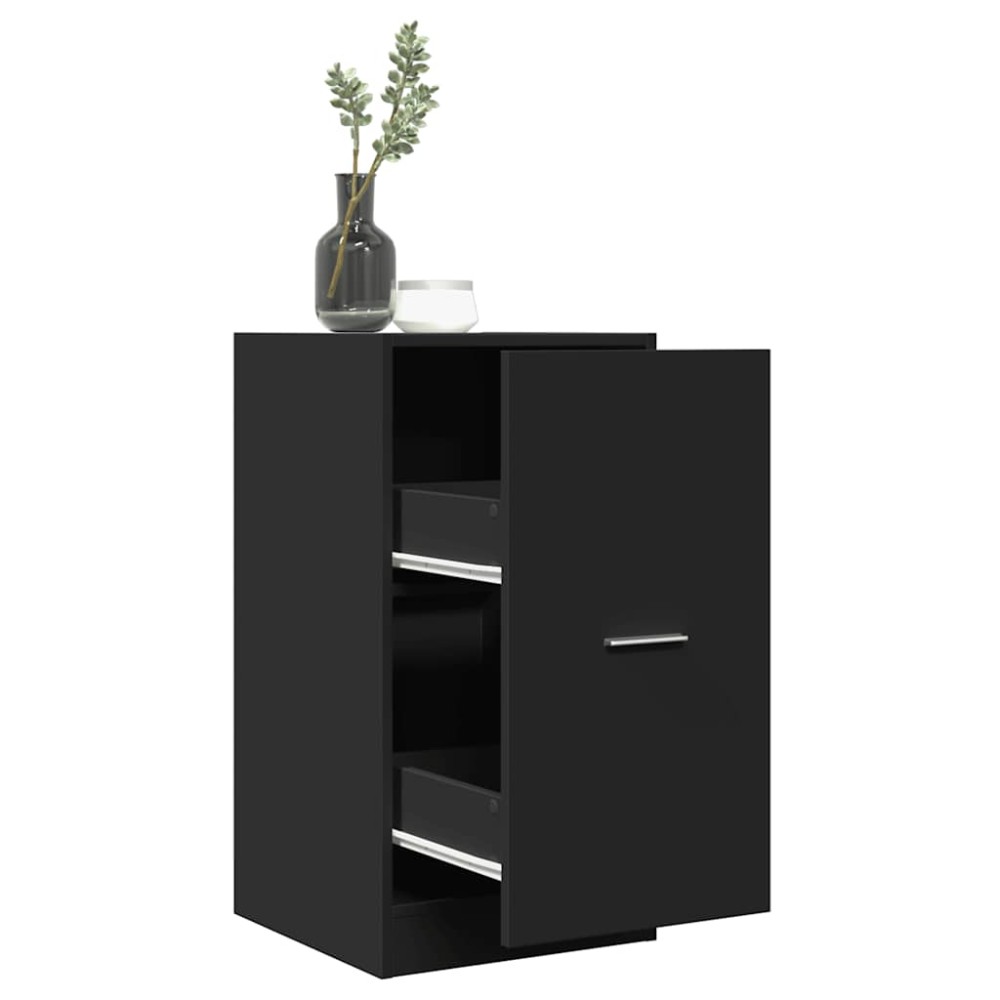 vidaXL Συρταριέρα Γενικής Χρήσης Μαύρο 40x41x77,5 εκ. Επεξ. Ξύλο