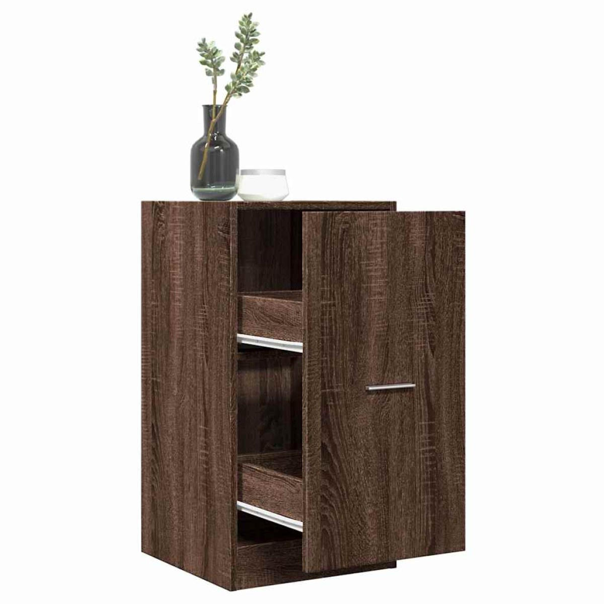 vidaXL Συρταριέρα Γενικής Χρήσης Καφέ Δρυς 40x41x77,5 εκ. Επεξ. Ξύλο