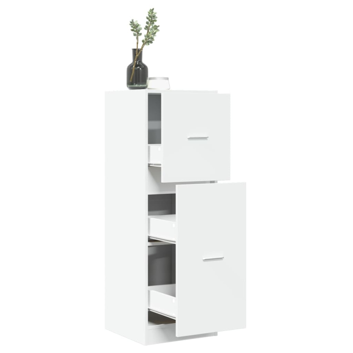 vidaXL Συρταριέρα Γενικής Χρήσης Λευκή 40x41x118 εκ. Επεξ. Ξύλο