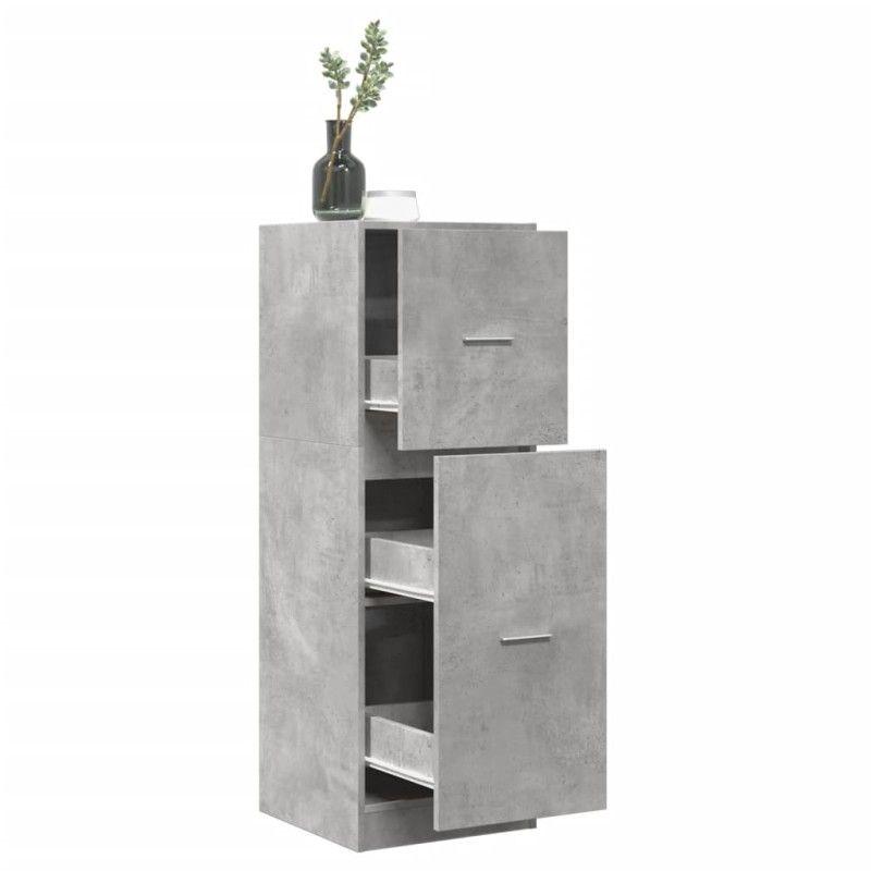 vidaXL Συρταριέρα Γενικής Χρήσης Γκρι Σκυρ.40x41x118 εκ. Επεξ. Ξύλο