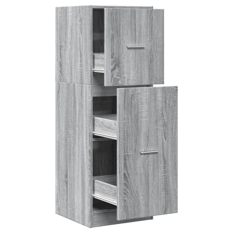 vidaXL Συρταριέρα Γενικής Χρήσης Γκρι Sonoma 40x41x118 εκ. Επεξ. Ξύλο