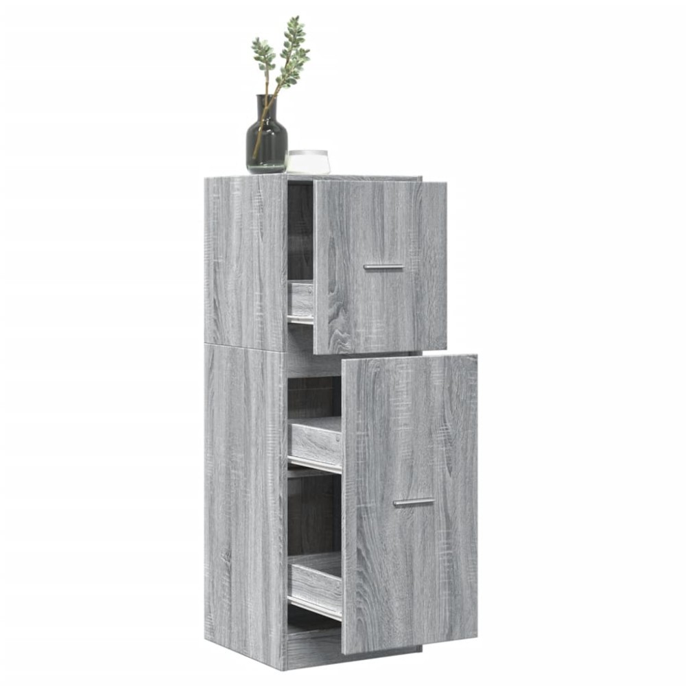 vidaXL Συρταριέρα Γενικής Χρήσης Γκρι Sonoma 40x41x118 εκ. Επεξ. Ξύλο