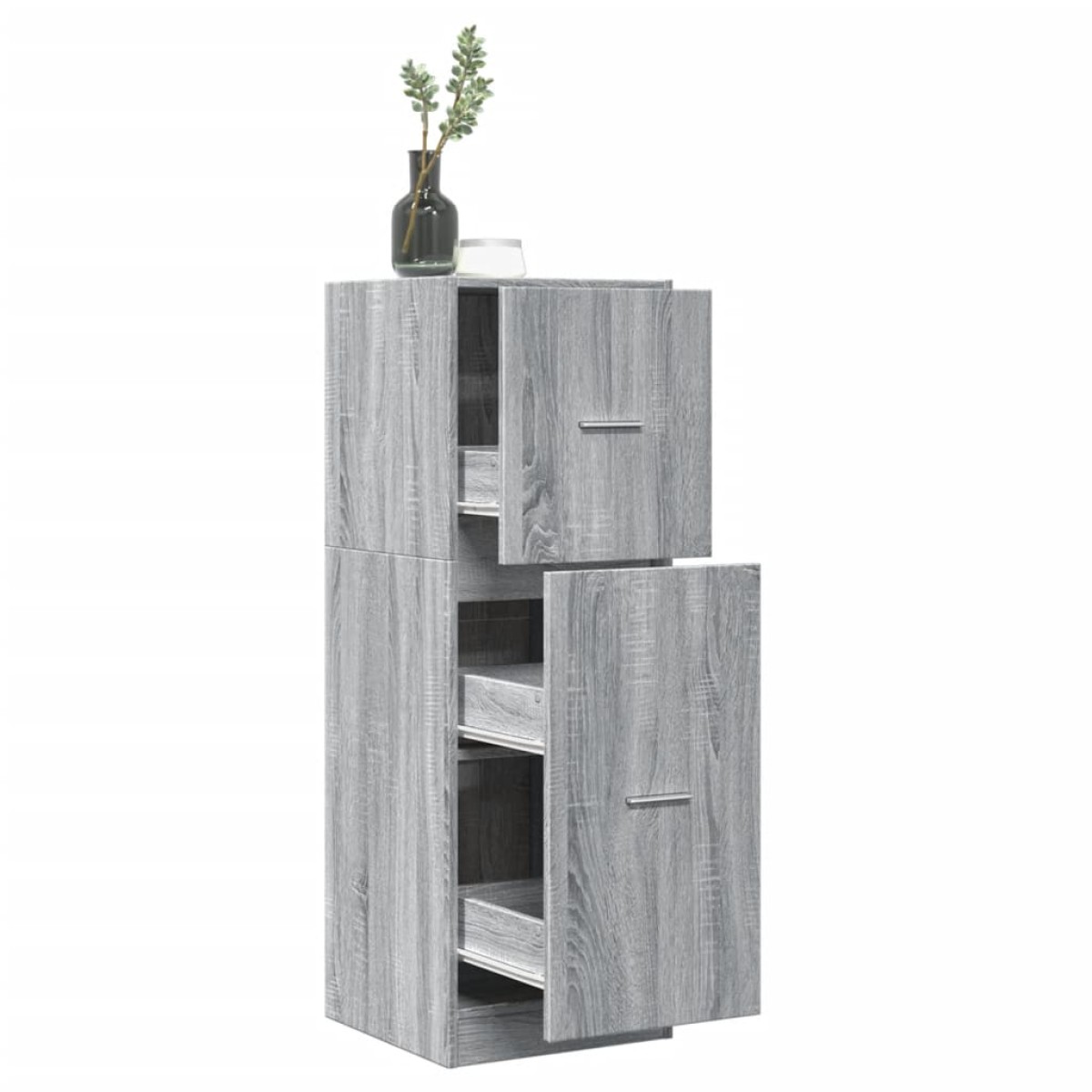 vidaXL Συρταριέρα Γενικής Χρήσης Γκρι Sonoma 40x41x118 εκ. Επεξ. Ξύλο