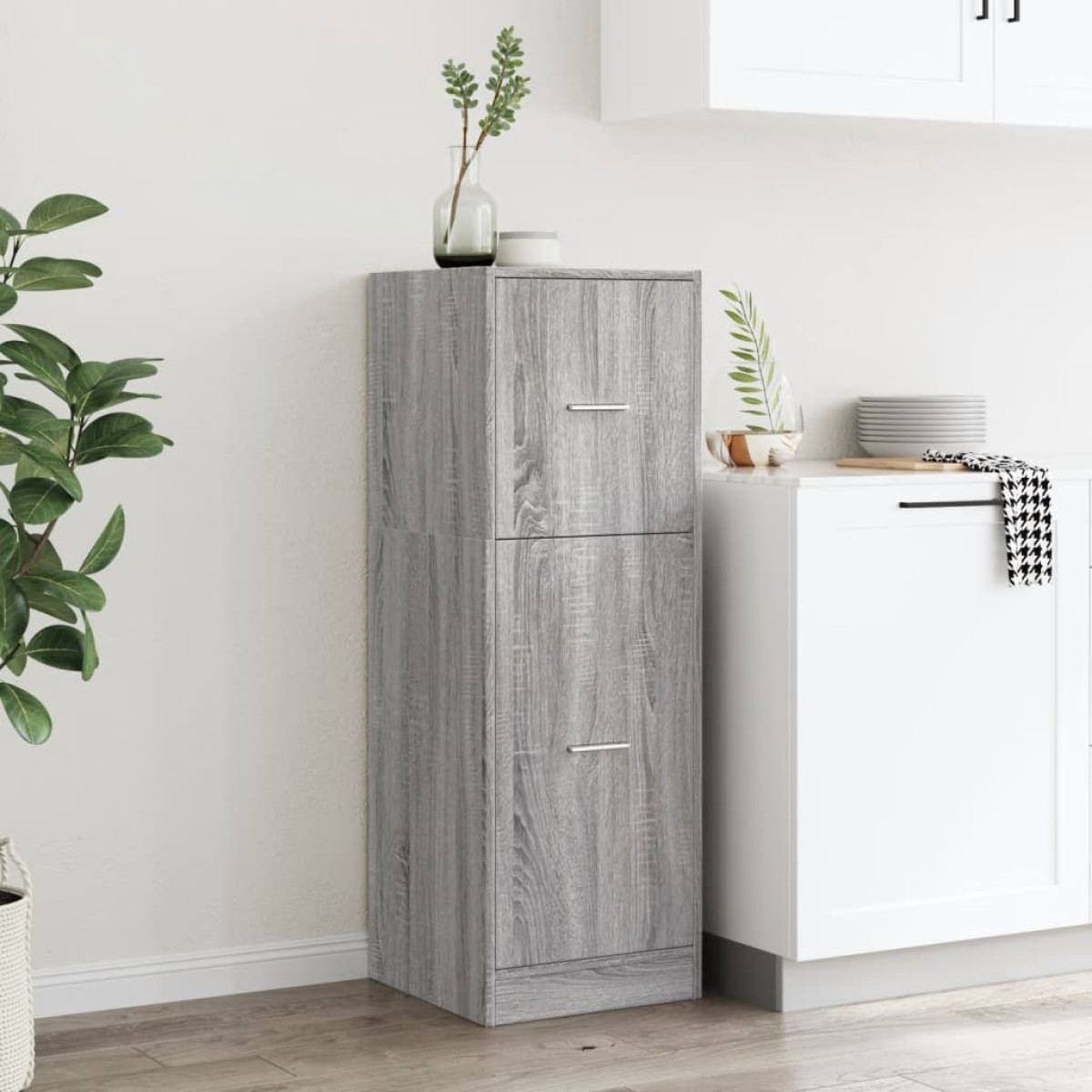 vidaXL Συρταριέρα Γενικής Χρήσης Γκρι Sonoma 40x41x118 εκ. Επεξ. Ξύλο