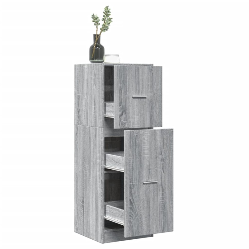 vidaXL Συρταριέρα Γενικής Χρήσης Γκρι Sonoma 40x41x118 εκ. Επεξ. Ξύλο