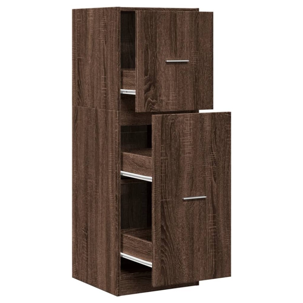 vidaXL Συρταριέρα Γενικής Χρήσης Καφέ Δρυς 40x41x118 εκ. Επεξ. Ξύλο