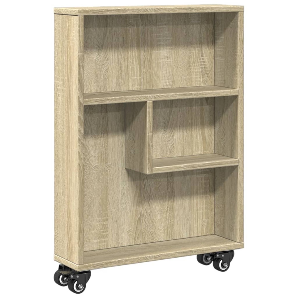 vidaXL Στενό Τρόλεϊ Αποθήκευσης Sonoma Δρυς 48x13x68 εκ. από Τεχνητό Ξύλο