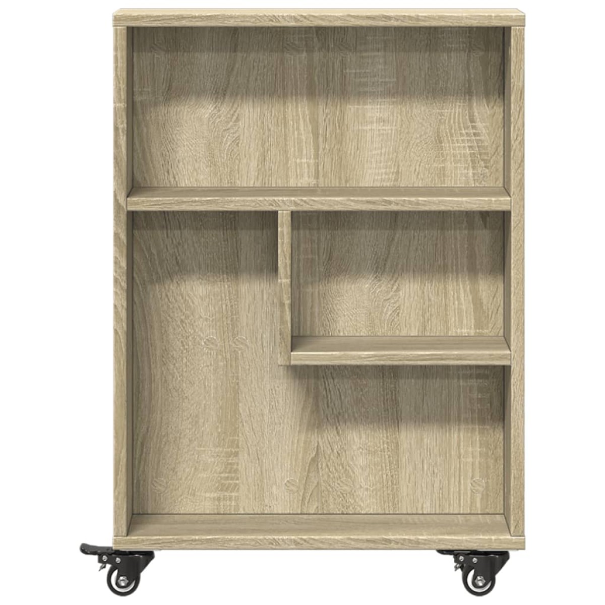 vidaXL Στενό Τρόλεϊ Αποθήκευσης Sonoma Δρυς 48x13x68 εκ. από Τεχνητό Ξύλο