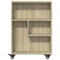 vidaXL Στενό Τρόλεϊ Αποθήκευσης Sonoma Δρυς 48x13x68 εκ. από Τεχνητό Ξύλο