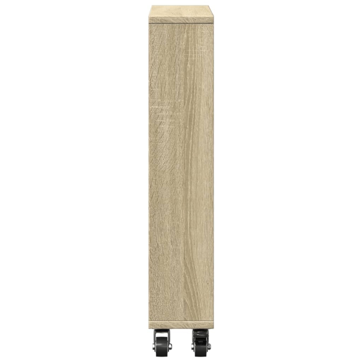 vidaXL Στενό Τρόλεϊ Αποθήκευσης Sonoma Δρυς 48x13x68 εκ. από Τεχνητό Ξύλο