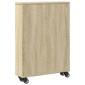 vidaXL Στενό Τρόλεϊ Αποθήκευσης Sonoma Δρυς 48x13x68 εκ. από Τεχνητό Ξύλο