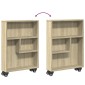 vidaXL Στενό Τρόλεϊ Αποθήκευσης Sonoma Δρυς 48x13x68 εκ. από Τεχνητό Ξύλο