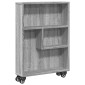 vidaXL Τρόλεϊ Αποθήκευσης Στενό Γκρι Sonoma 48x13x68 εκ. Επεξ. Ξύλο