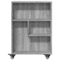 vidaXL Τρόλεϊ Αποθήκευσης Στενό Γκρι Sonoma 48x13x68 εκ. Επεξ. Ξύλο