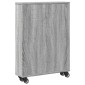 vidaXL Τρόλεϊ Αποθήκευσης Στενό Γκρι Sonoma 48x13x68 εκ. Επεξ. Ξύλο