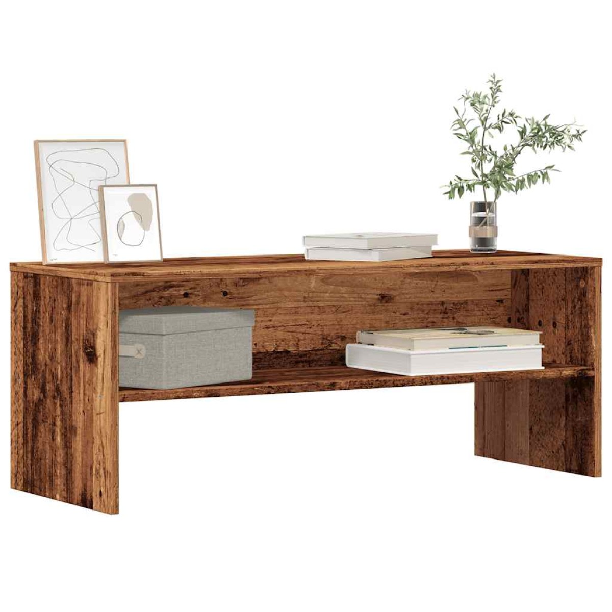 vidaXL Έπιπλο Τηλεόρασης Παλιό Ξύλο 100 x 40 x 40 εκ. από Μοριοσανίδα