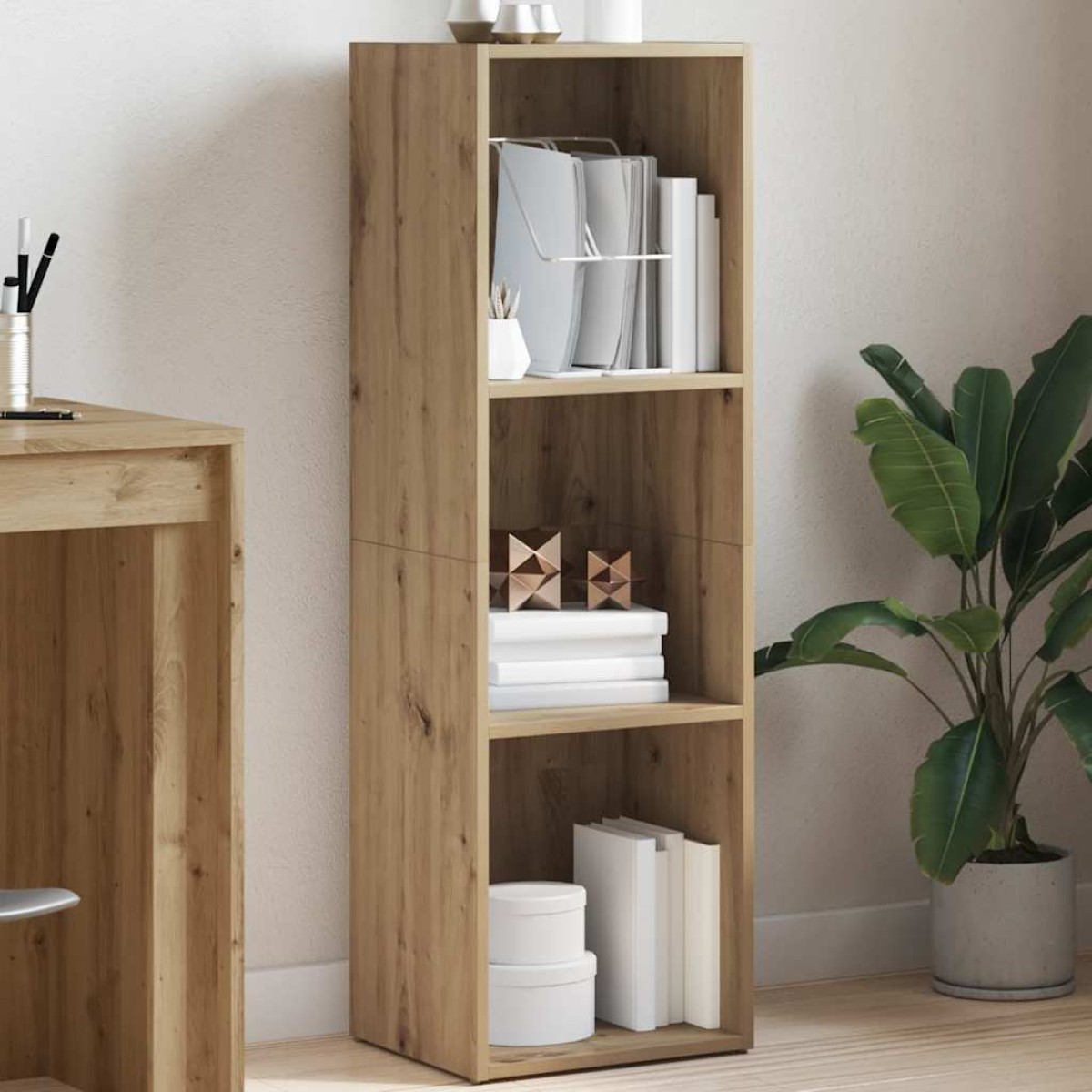 vidaXL Βιβλιοθήκη Artisan Δρυς 36x30x114 εκ. Επεξεργασμένο Ξύλο