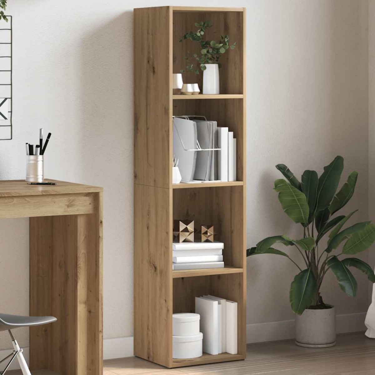 vidaXL Ντουλάπι βιβλίων Artisan Oak 36x30x143 cm Κατασκευασμένο ξύλο
