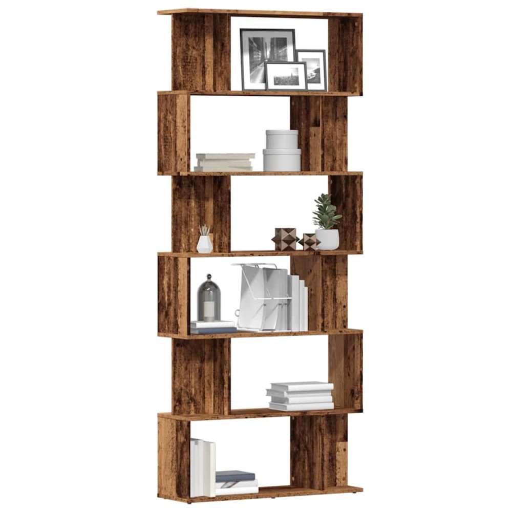 vidaXL Ντουλάπι βιβλίων Παλιό ξύλο 80x24x192 cm Κατασκευασμένο ξύλο