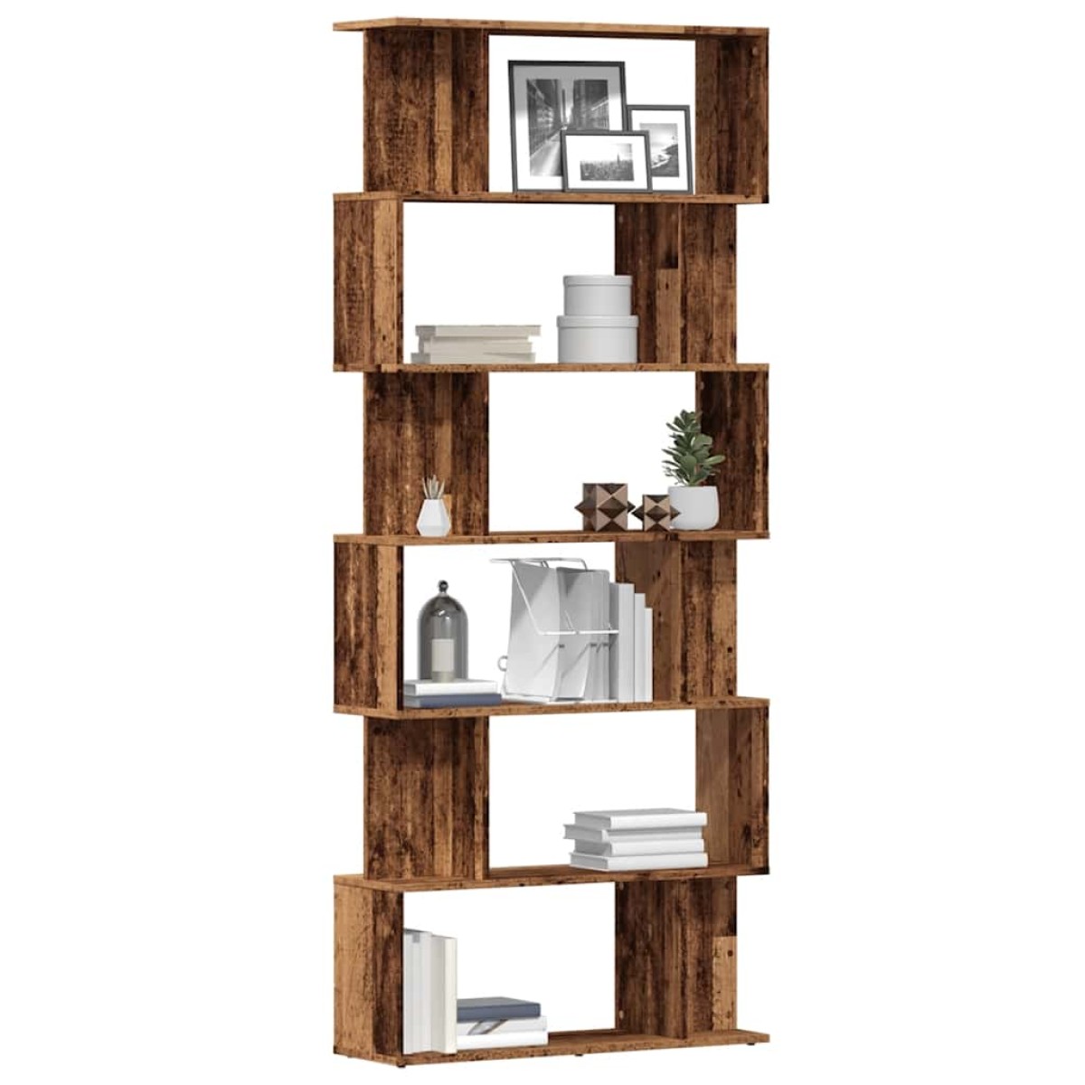 vidaXL Ντουλάπι βιβλίων Παλιό ξύλο 80x24x192 cm Κατασκευασμένο ξύλο